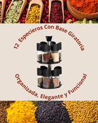 ✨ Set Giratorio de 12 Especias – Compacto y Elegante