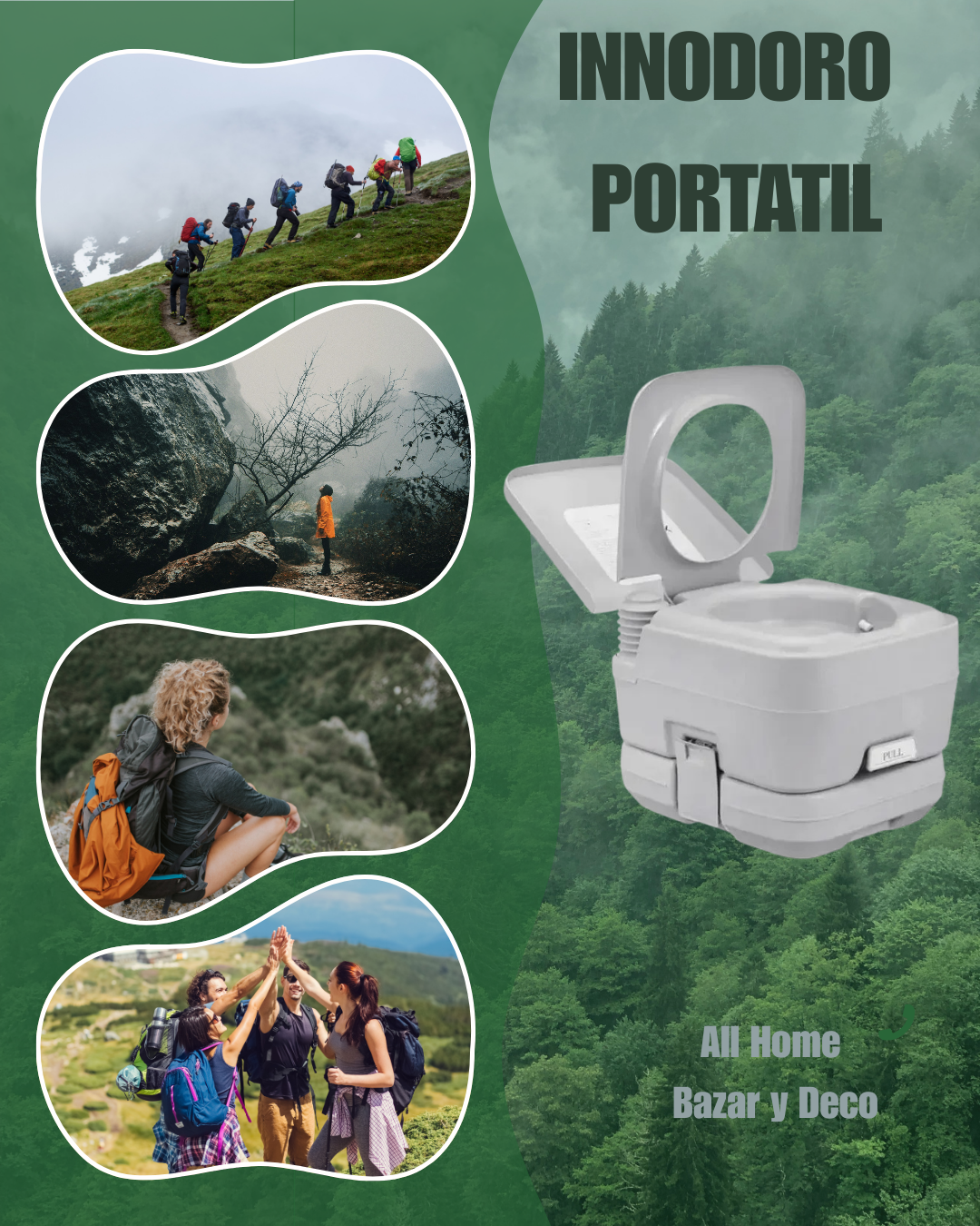 Inodoro Portátil Tanque con Capacidad