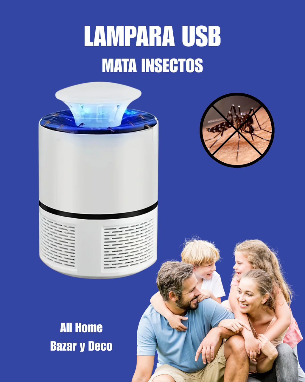LAMPARA MATA INSECTOS USB