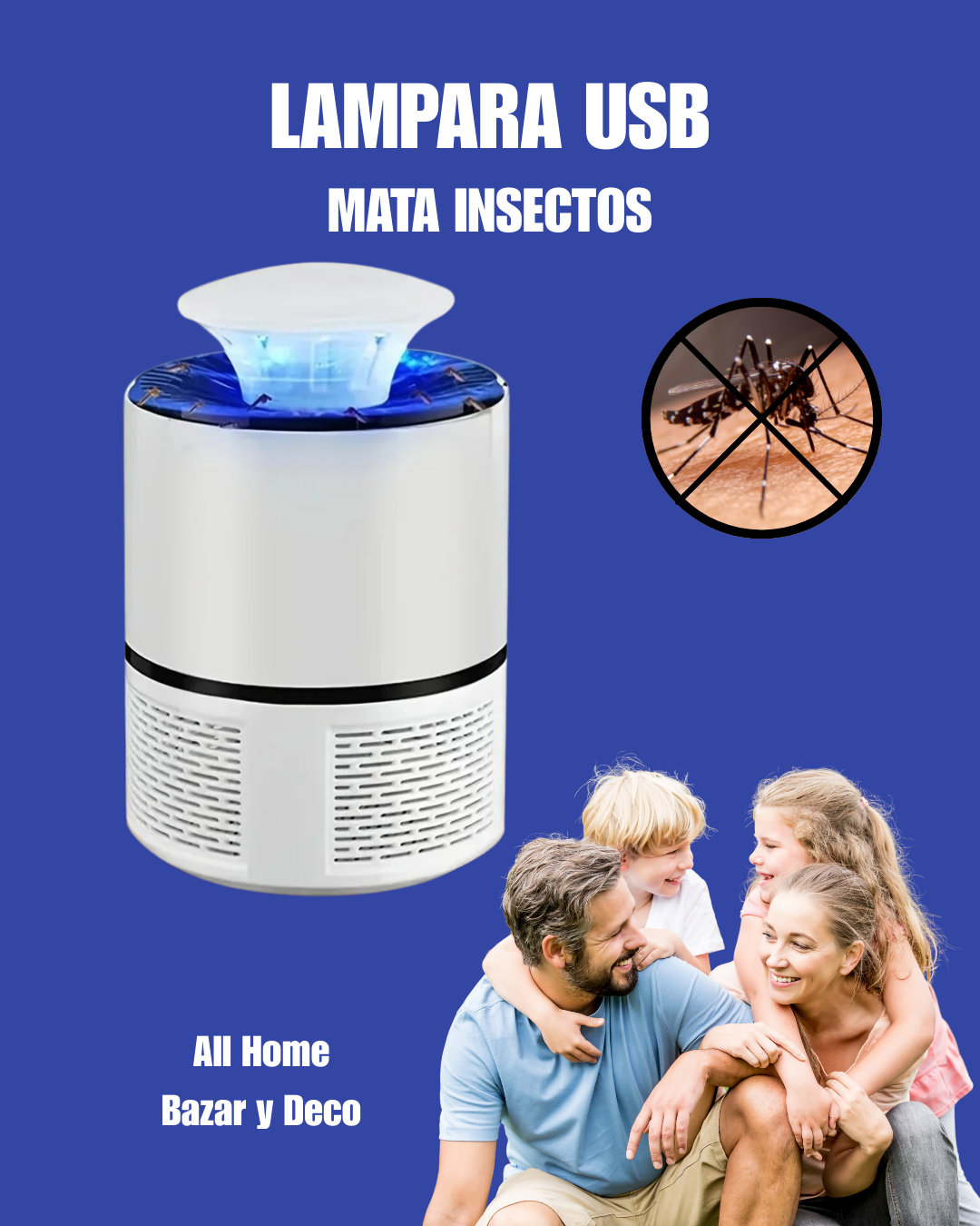 LAMPARA MATA INSECTOS USB