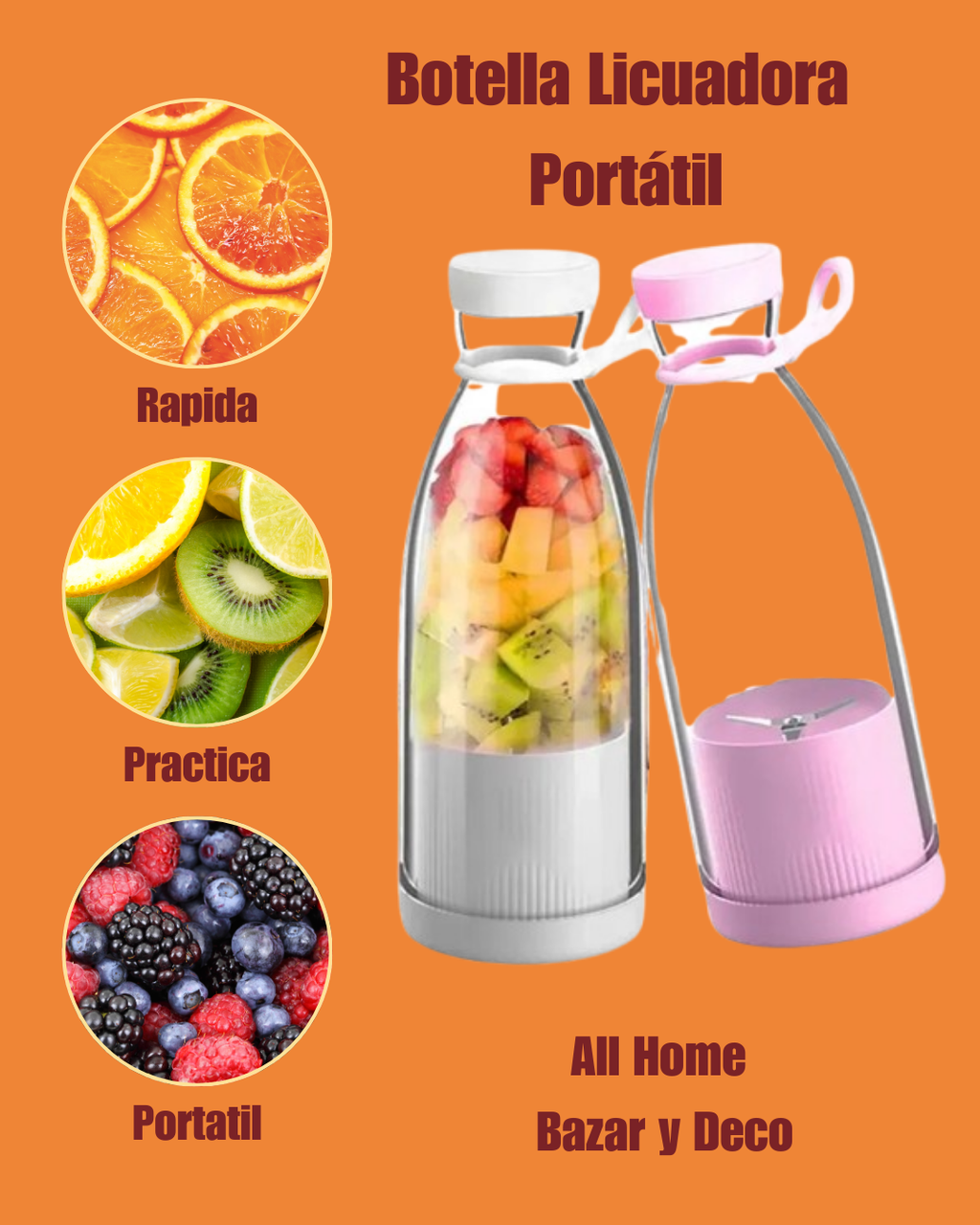Botella Licuadora Portátil