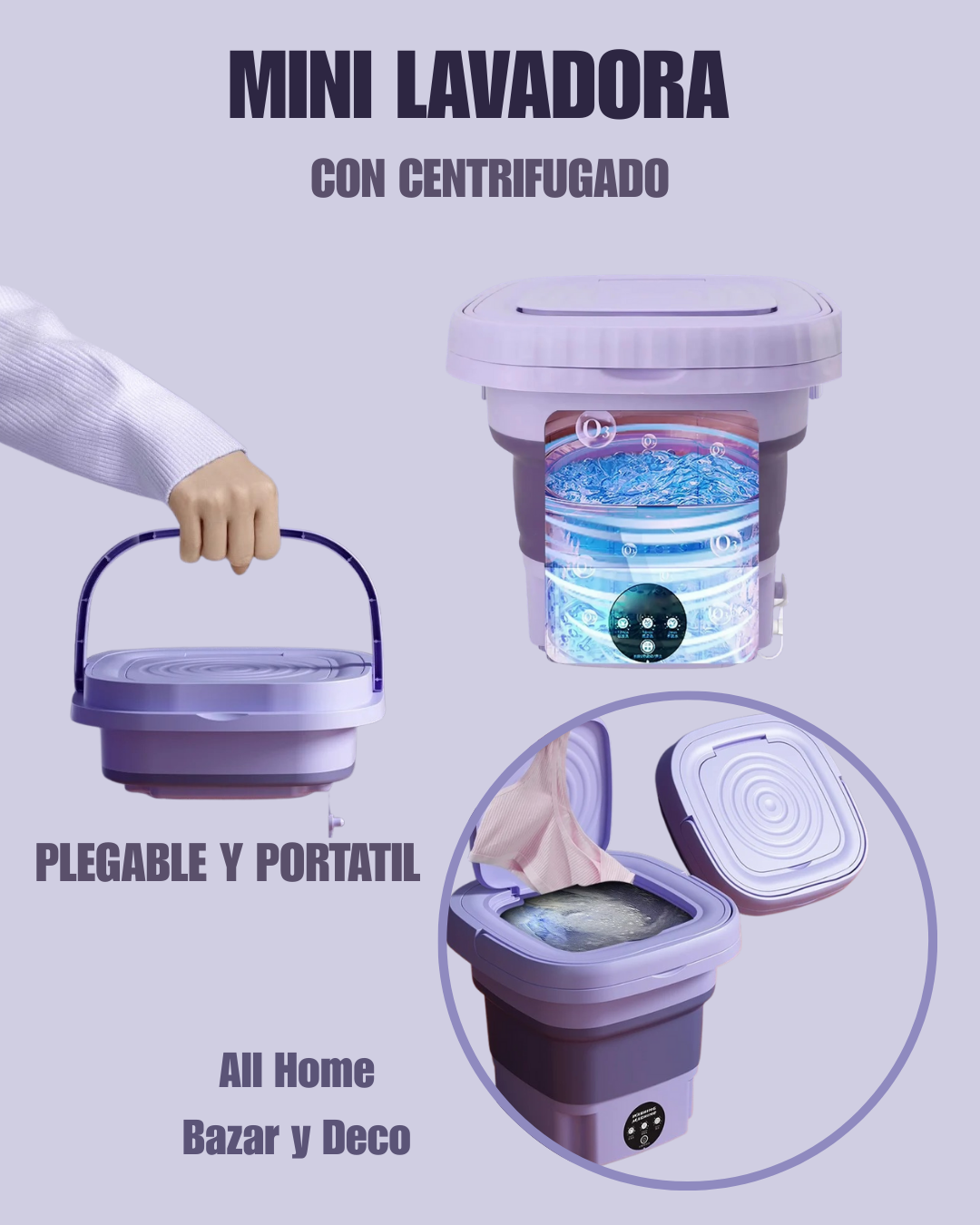 Mini Lavadora Con Centrifugado 11L