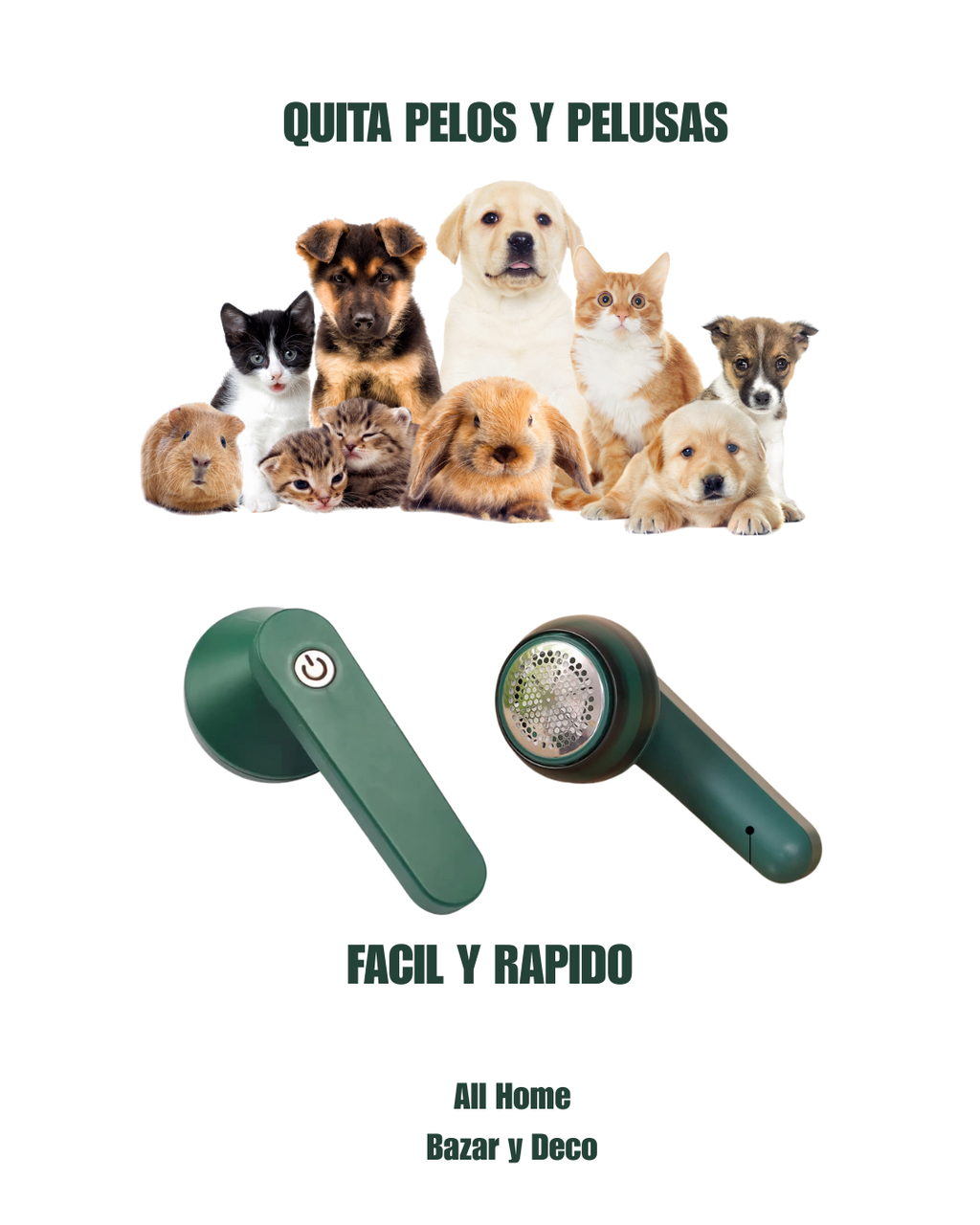 Quita pelusas eléctrico portátil